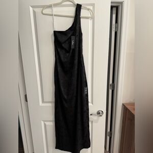 Lulu's Chic Black One-Shoulder Dress